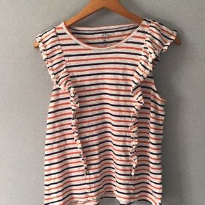 J. Crew Orange & Blue stripe tank top